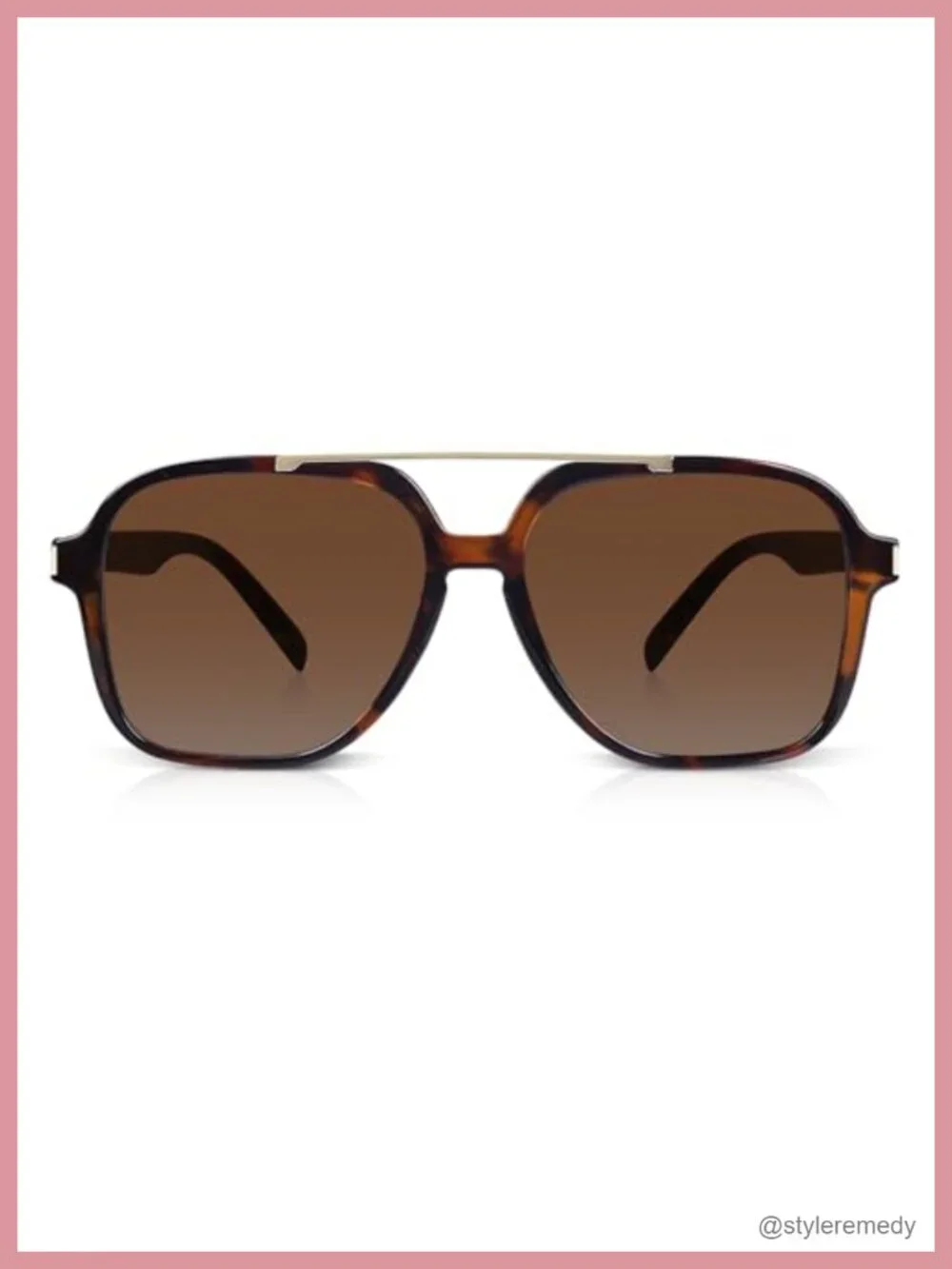 Retro 90s Oversized Aviator Sunglasses Women Square Vintage Shades UV400
